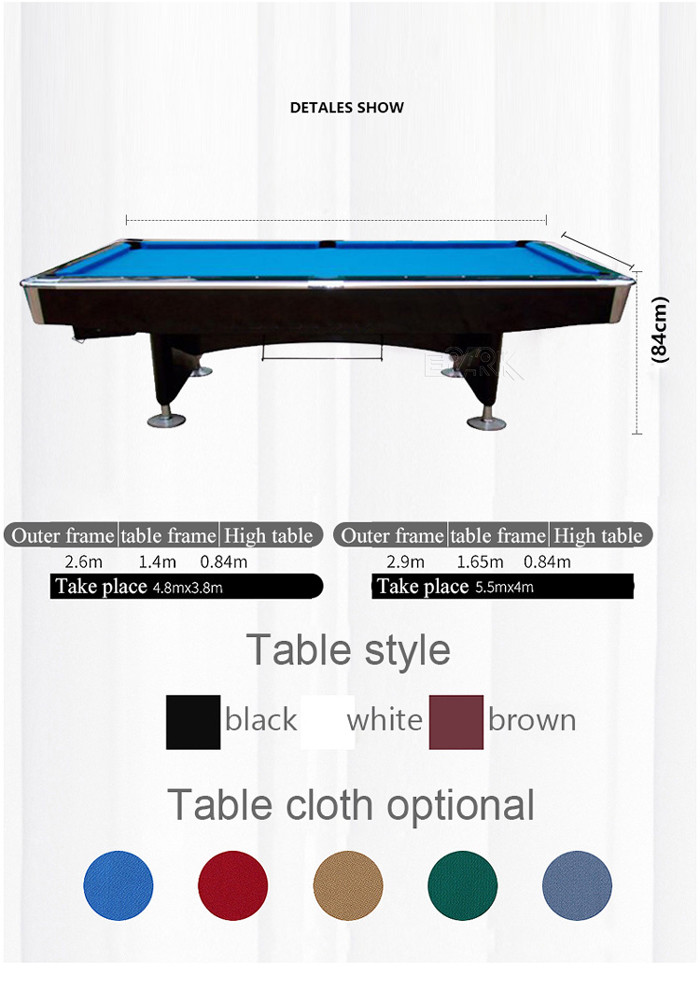 Indoor Outdoor Sports 9 Ball Pool Table Bar Billiards Fancy Game