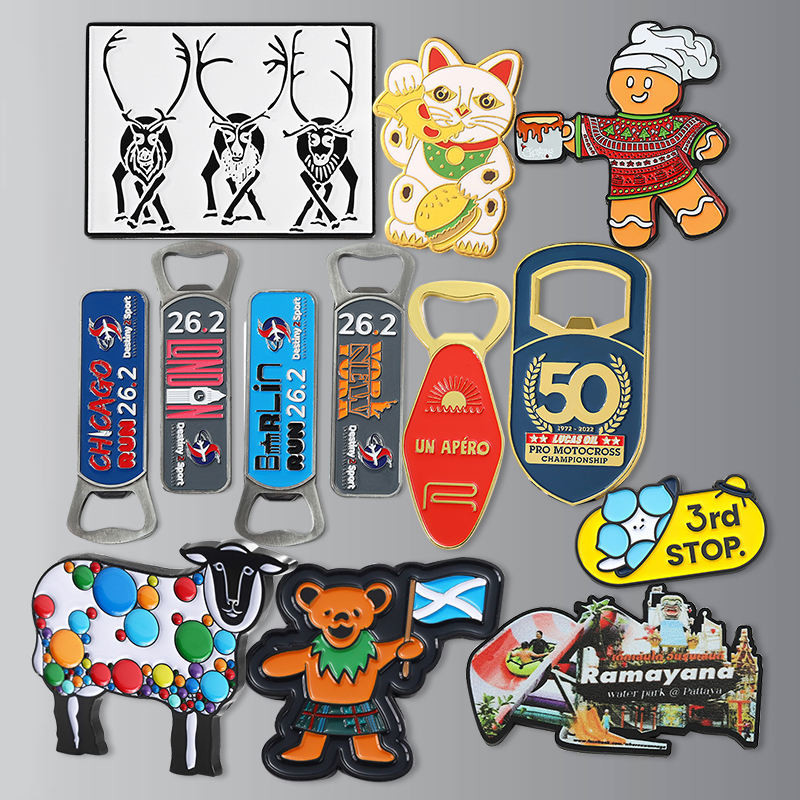 3D Metal Refrigerator Magnet Bottle Opener for Travel Souvenir