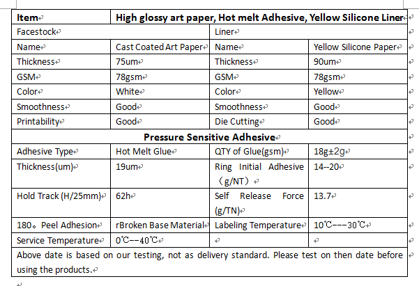 Offset Printing Compatible Sticker Paper with High Reliability
