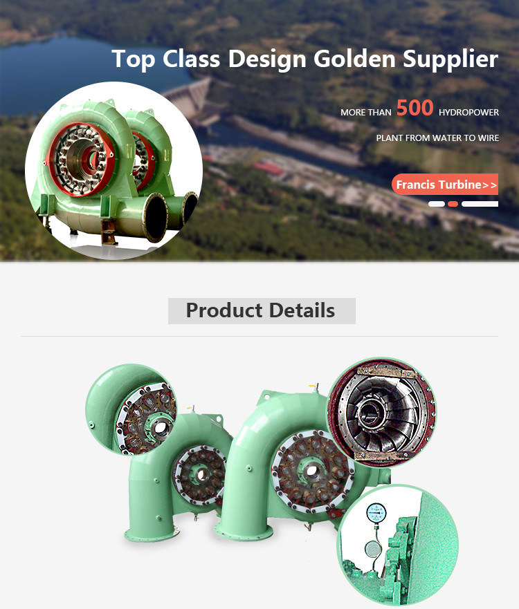 Small 100kw Francis Turbine Generator , Hydroelectric Water Turbine