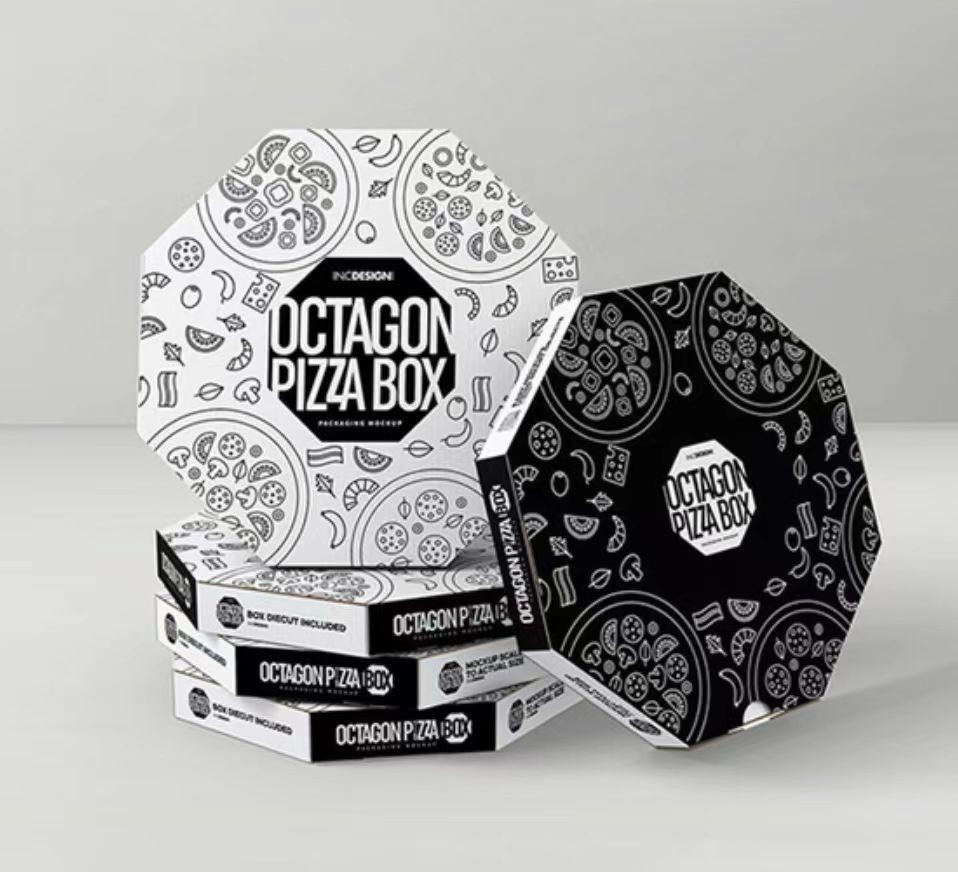 Custom Takeaway Octangle Pizza Food Packaging Box Lead Time 12 Days for Food