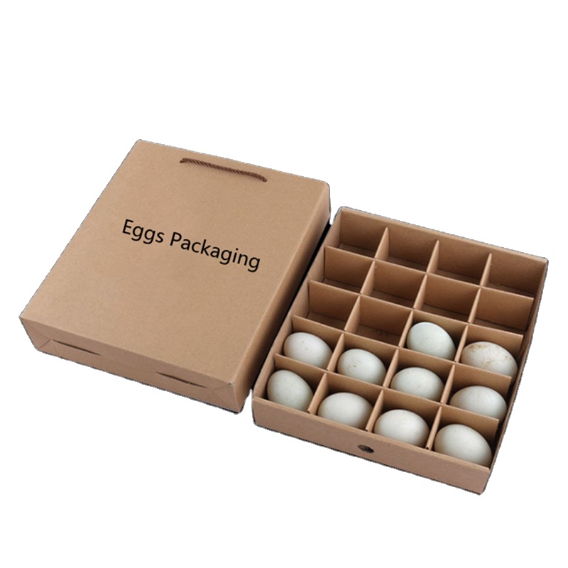 Eco Friendly 20 Quail Egg Shipping Boxes Container Empty Brown Carton Packaging Trays
