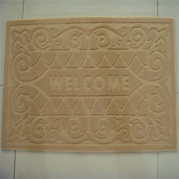 WELCOME embossed brushed polyester door mat