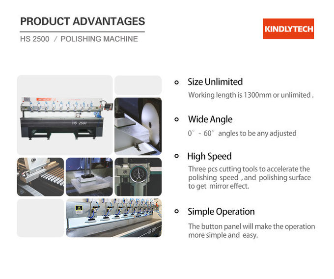 2000watt Acrylic Edge Polishing Machine , 200cm/Min Glass Edge Polisher