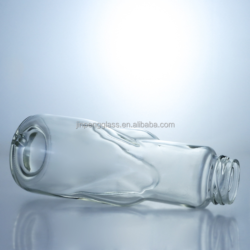 Glass Products Decal Glass Jars for Buffalo Milk Drinks and Spice Vanilla Flavoring