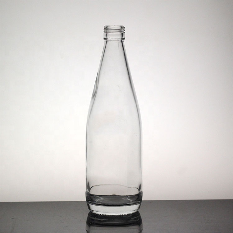 Clear Glass Tall Thin Beverage Bottle for Long Neck White Spirit and Fruit Wine
