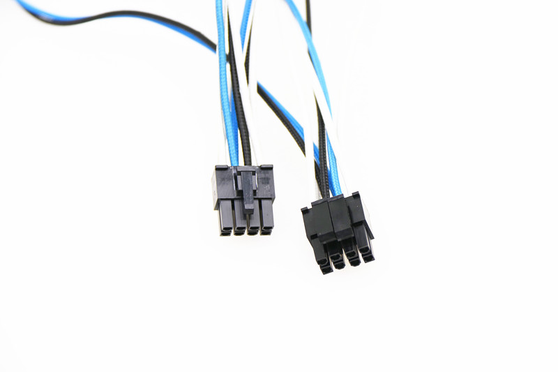 Modular Cable for Power Supply with Extra-Sleeved 24 Pin 8Pin 6Pin Length 620mm Blue/White