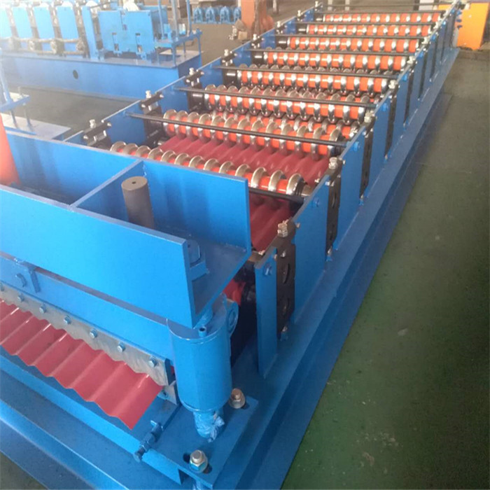 Aluminum Zinc Plating PLC 5000kgs Roofing Sheet Roll Forming Machine