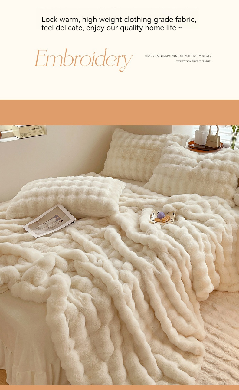 Autumn and Winter Thickened Warm Cover Nap Blanket 200x230cm for Relaxing Nights
