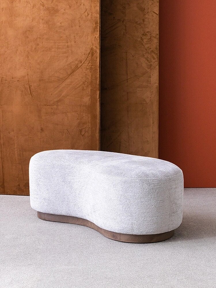 Hotel Room Cushion Sofa Scandinavian Style Wood Base 1-2 Seater Bed End Bench
