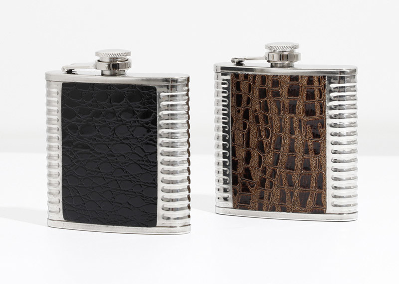 Camping Stainless Steel Small Hip Flask , Personalised Hip Flask 6 7 8 Oz Double Cylinder