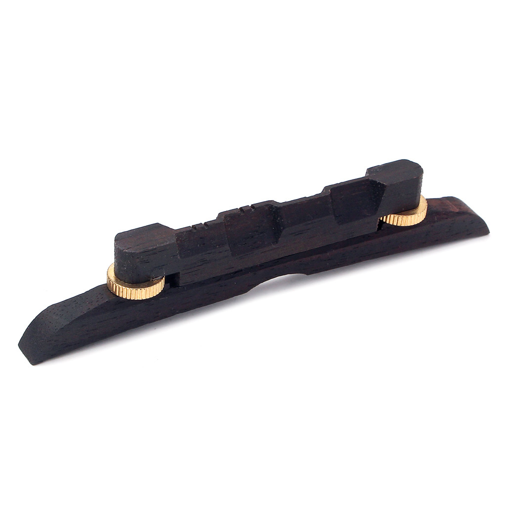 4 String Acoustic Mandolin Bridge Replacement Banjo Ebony Upper Bottom Bridge With Two Knobs