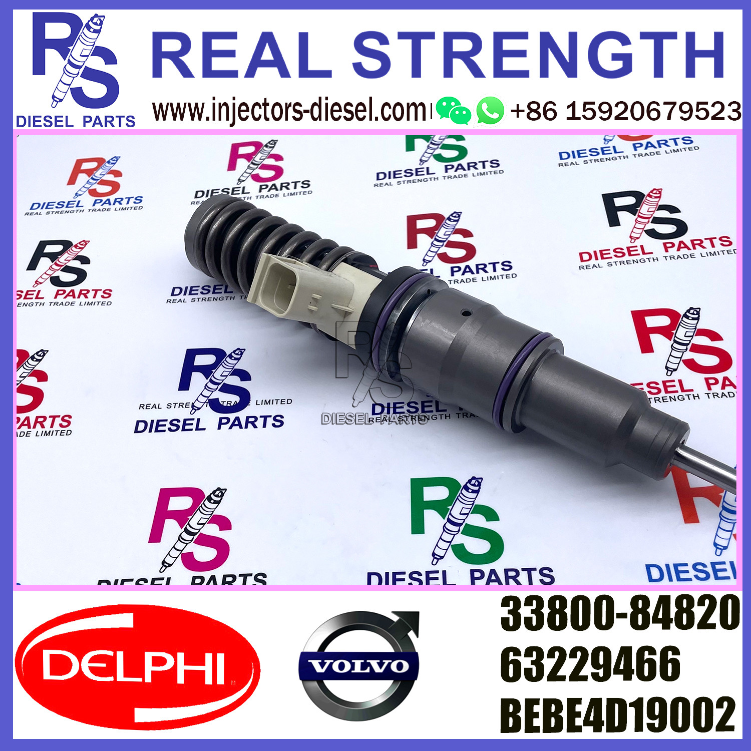 DELPHI injector BEBE4D19002 Diesel pump Injector V-O-L-V E3.18 33800-84710 63229466 for HYUNDAI 12L LOW POWER