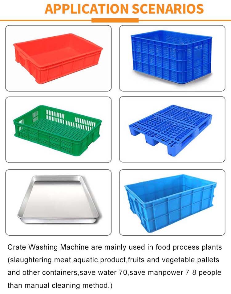 Industry Cleaning Equipment Turnover Box / Basket / Tray Washing Machine