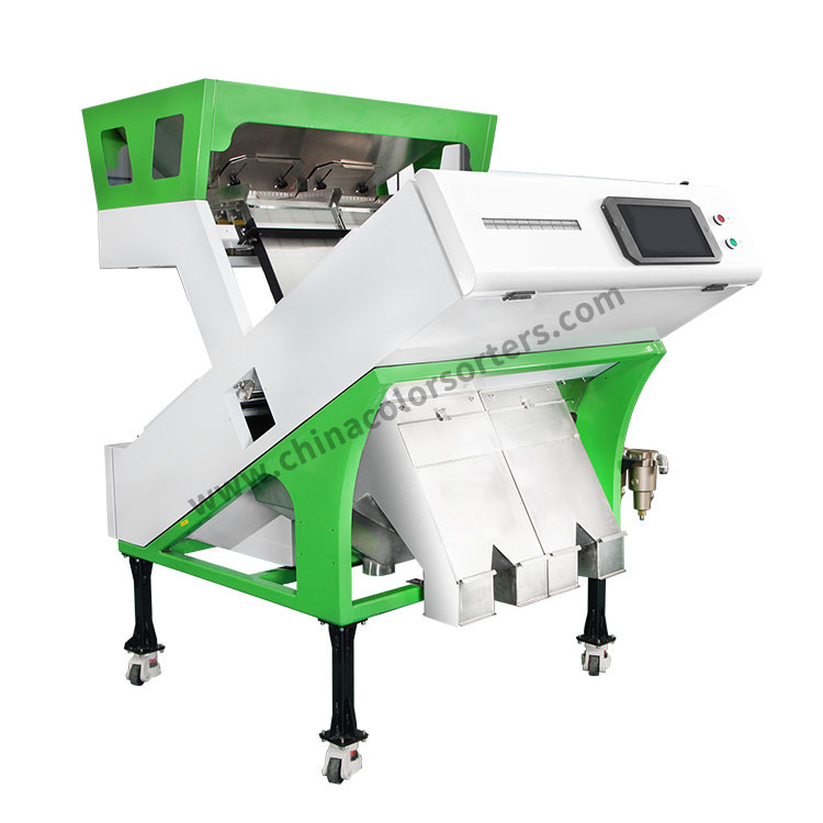Intelligent Full-Color CCD 2 Chutes Color Sorter Plastic Optical Sorting Machine