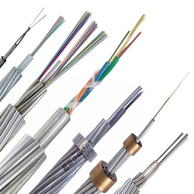 Opgw Optical Fiber Cable Composite Overhead Ground Wire Communication tower networking