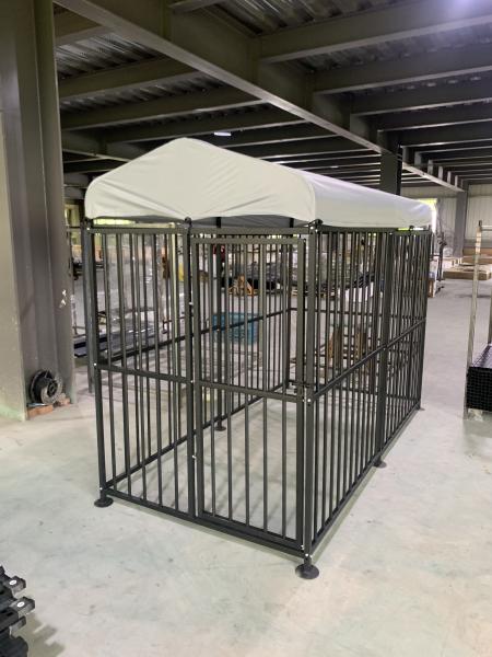 Outdoor Dog Kennel Steel Powder Coated Dog Cage with Watrerproof Cover Secure