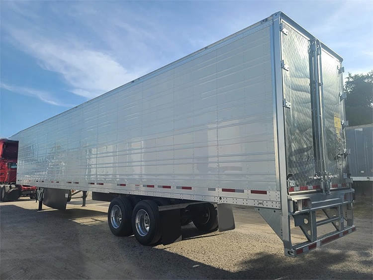 Semi-Trailer Truck 2 Axles 8 Wheels 40ft 48ft 53ft Flatbed 12R22.5 Tyre Insulated Van Reefer Steel Iron Material TS16949 Certificate