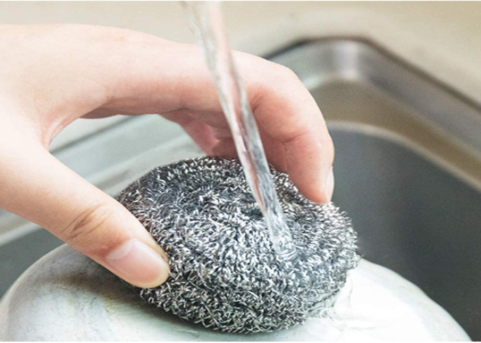 Dia6*6mm 9g Scrubber Cleaning Ball Stainless Steel Kitchen Tool