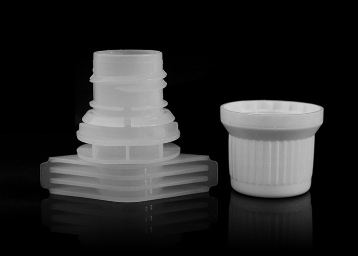 Dia 15mm Non Spill Plastic Pour Spout Caps In Double Gaps Accept Machine Filled