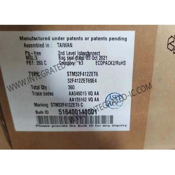 STM32F412ZET6 Microcontroller MCU 32Bit Single Core MCU 100MHz Embedded MCU
