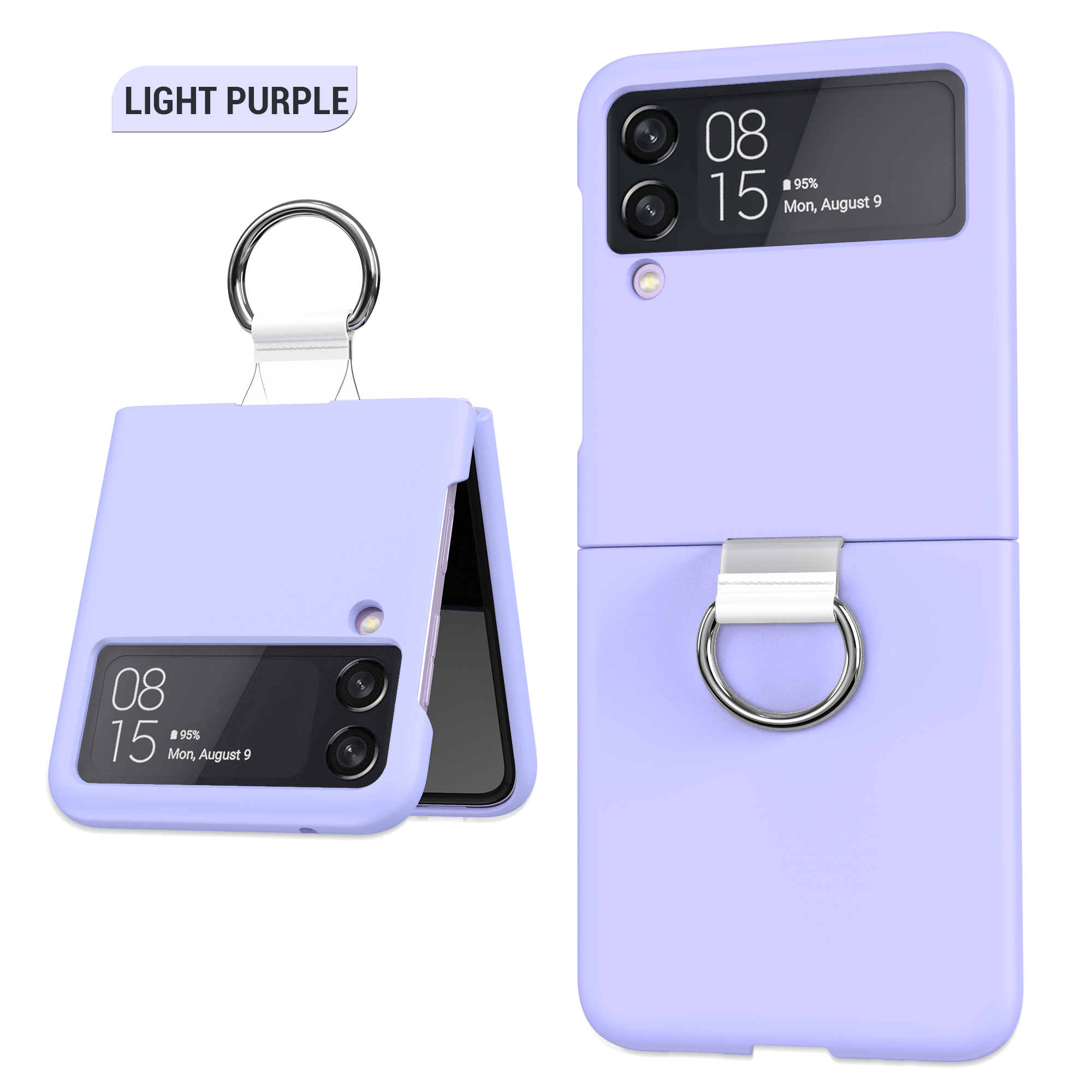 Applicable Model Galaxy Z Flip3 5G Smartphone Cover With Metal Ring Holder