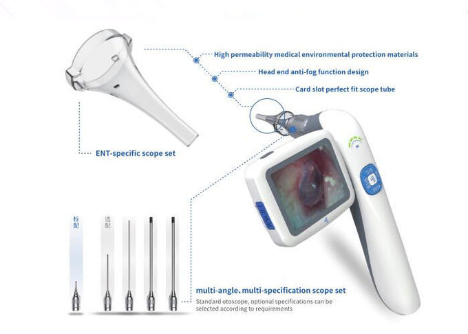 USB Digital ENT Scope Removable Rechargeable Lithium Battery 3 Inch LCD Screen Ear Camera 0