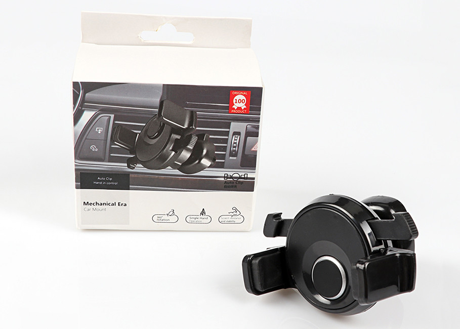 Black White Adjustable Phone Holder Mini Black Mechanical Era Car Mounted