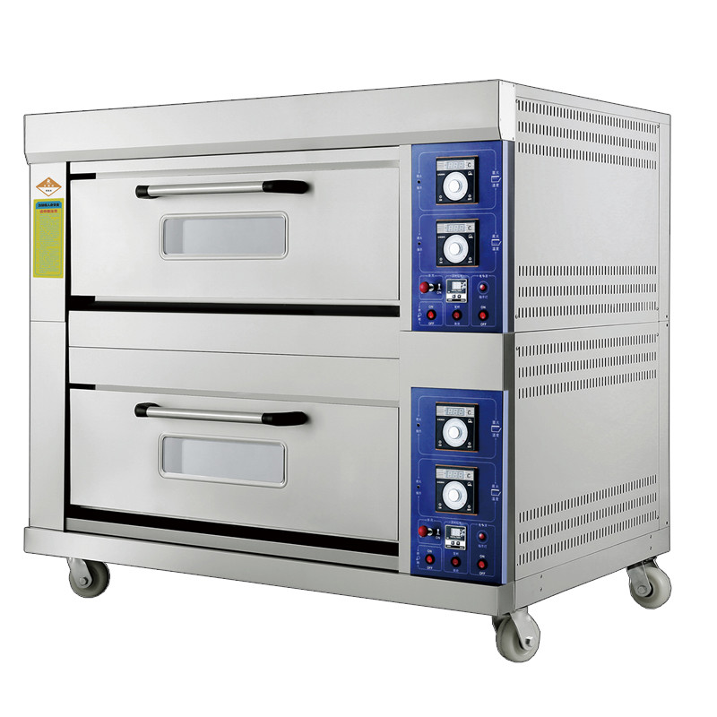 Large Capacity Gas Baking Ovens with Stainless Steel Housing Toughened Glass Door