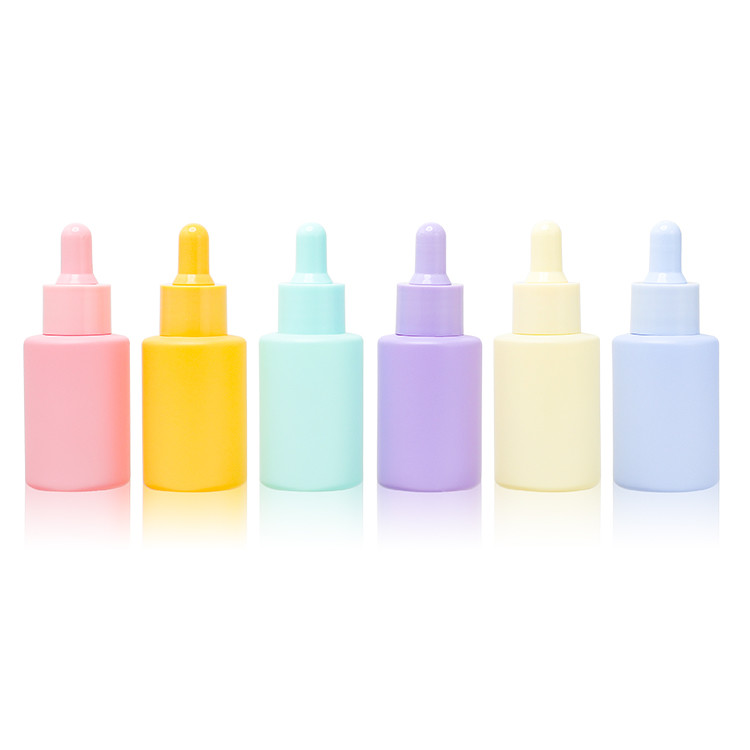 Matte Glass Serum Dropper Bottle Frosted Cosmetic Skincare Packaging 30ml 1oz