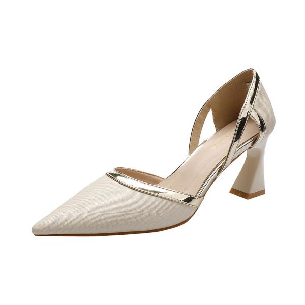 3668-2 Korean Fashion Pointed Shallow Mouth High Heels Thick Heel Sexy
