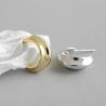 Buy cheap Lanciashow 925 Solid Silver Gold Plated Jewelry Hoop Earrings Simple Concavo from wholesalers
