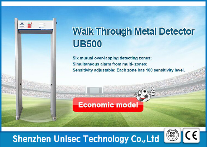 Walk Through Door Frame Metal Detector Gate 6 Zones Ub500 Secuity Equipment