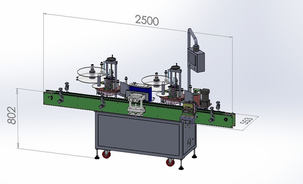 LCD Automatic Top And Bottom Labeler Machine For Honey Nut Jar Bottle 1200W