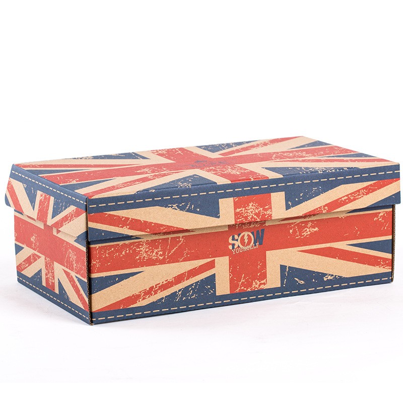 CMYK 4 Color Printing Corrugated Shoe Boxes With Strong Tensile Force