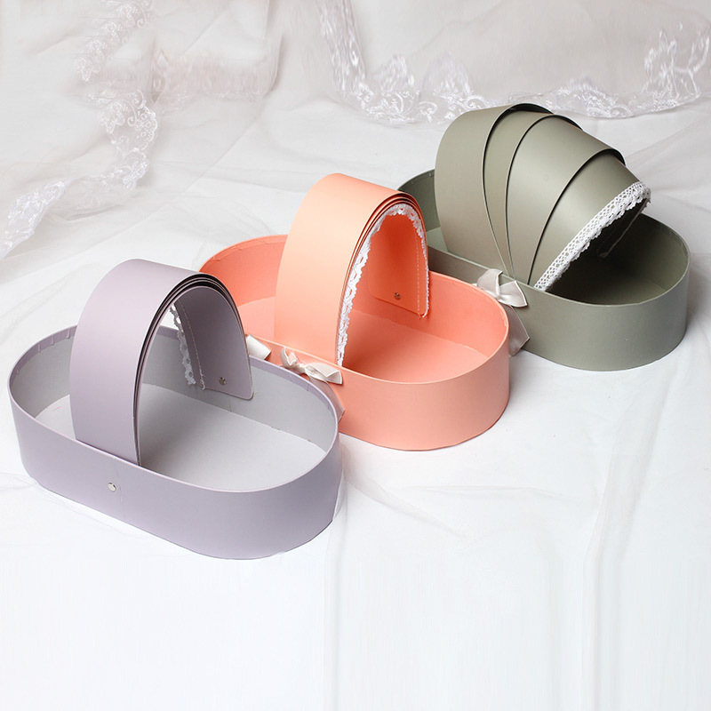 Custom Order Accepted Colorful Flower Necklace Gift Jewelry Round Paper Acrylic Boxes
