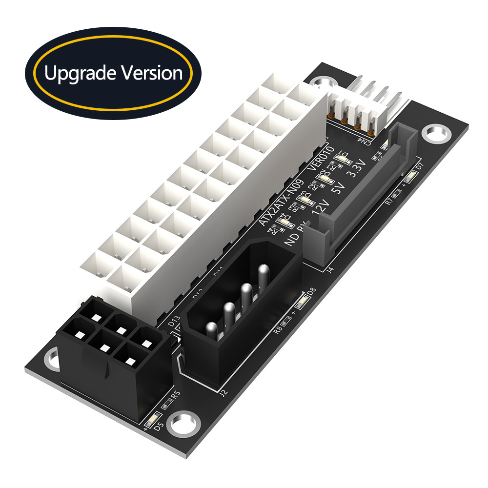 Computer Power Supply ATX 24PIN to Molex SATA 15Pin ATX 6Pin Power Connector Breakout Board