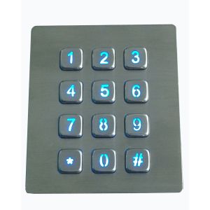 China PS/2 or USB led backlit metal numeric keypad with protuberant keys RS232 interface on sale China PS/2 or USB led backlit metal numeric keypad with protuberant keys RS232 interface on sale