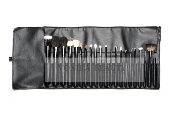 21Pcs Professional Makeup Brush Set With A Free PU Leather Rolling Bag ,