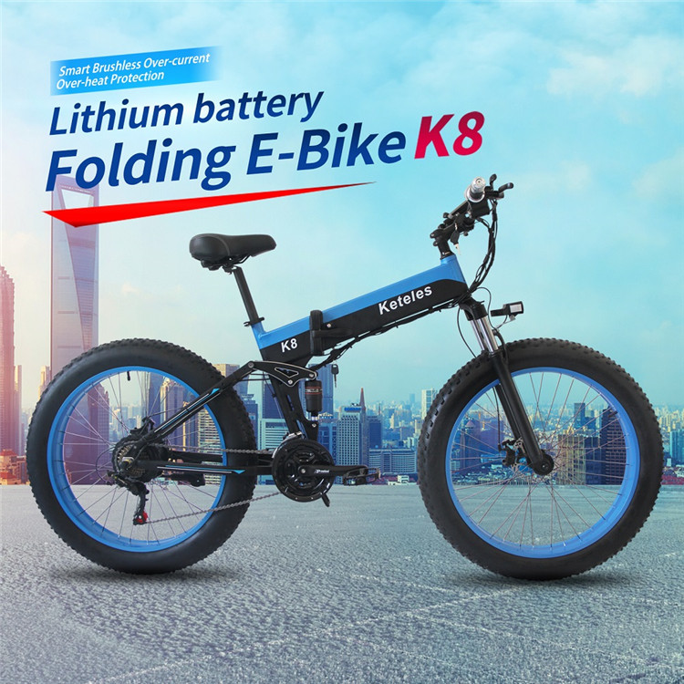 KETELES Fat Tyre Folding E Bike 31MPH Shimano Geared With Lithium Battery
