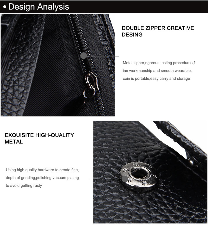 Men's Cowhide Wallet with Custom Logo RFID Blocking and Money Clip in Vintage Design