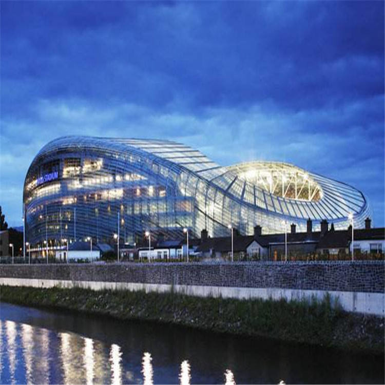 GB Q345 Large Span Stadium Steel Structure 50mm Roof With Strong Durability