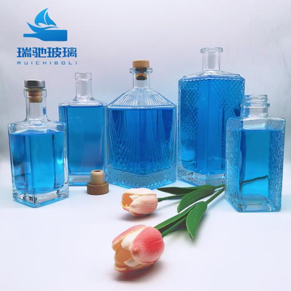 Transparent Extra Flint Whisky Bottle 700ml 750ml 1L Standard Transparent Glass