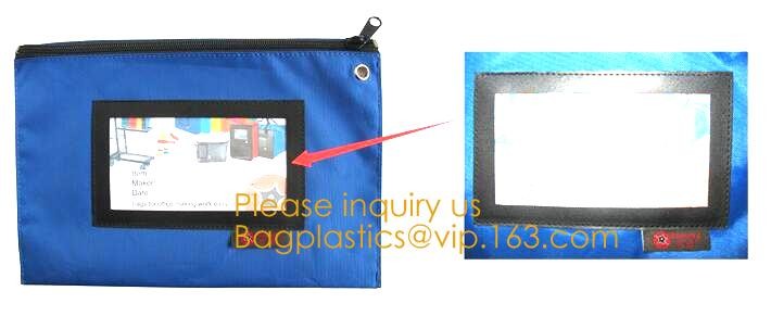 Custom Multi Function Waterproof Nylon Security Night Deposit Bags Zipper Locking Bank Bag For Cash Money, bageasae