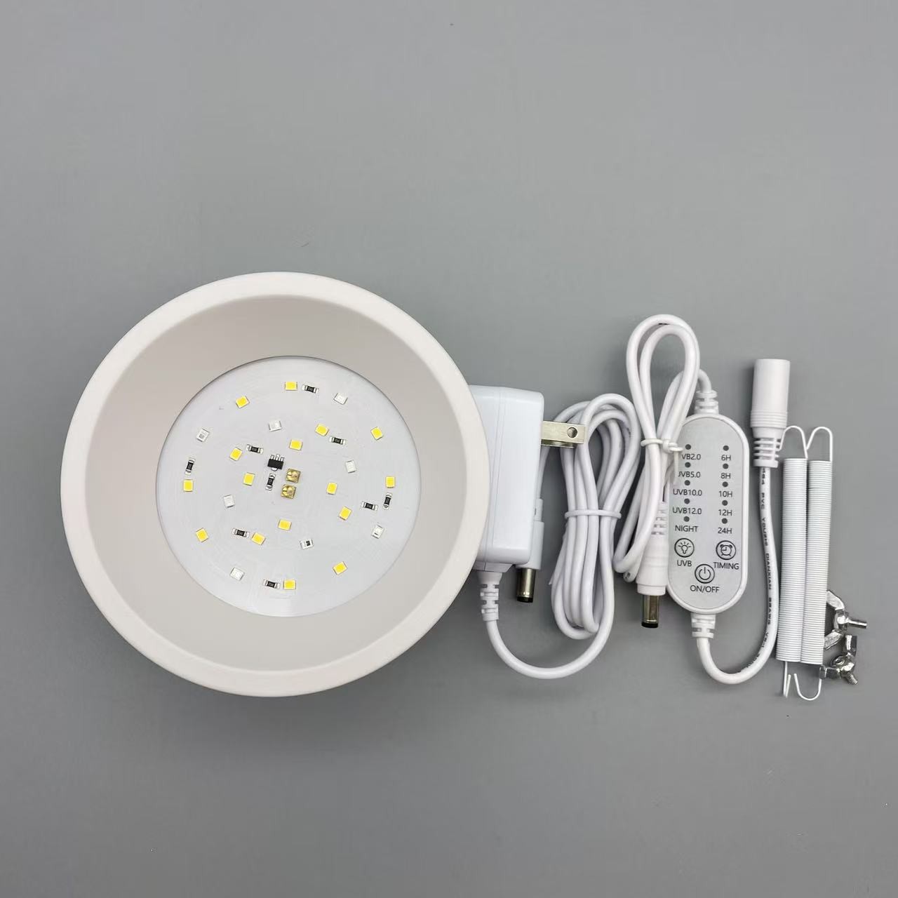 UVA UVB 5W LED Round Light For Lizards Turtles And Birds Perfect For Basking And Calcium Supplementation Demands