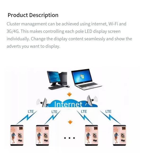 Intelligent P2.5mm Street Light Pole LED Display Outdoor Vedio