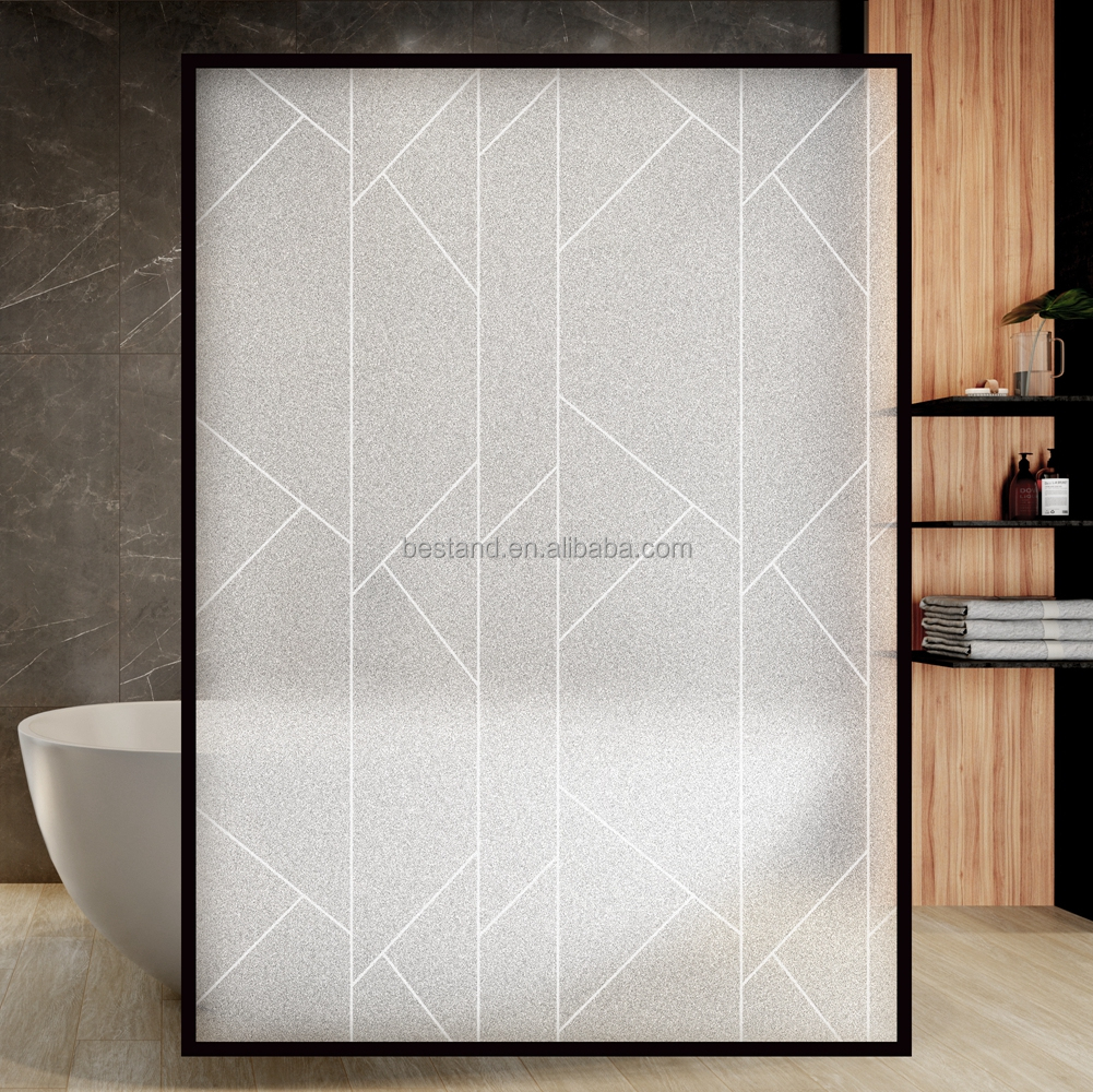 Static Privacy Window Film Moistureproof Stained Glass Anti Uv Window Film Sticker