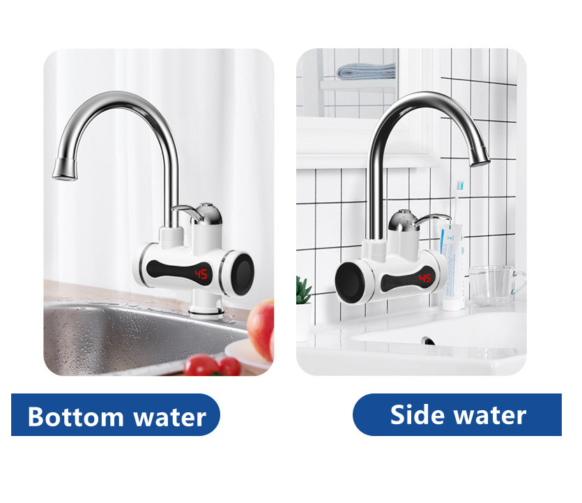 3-5s Instant Heater Electric Hot Water Tap Bathroom Kitchen Use 2-3L/Min