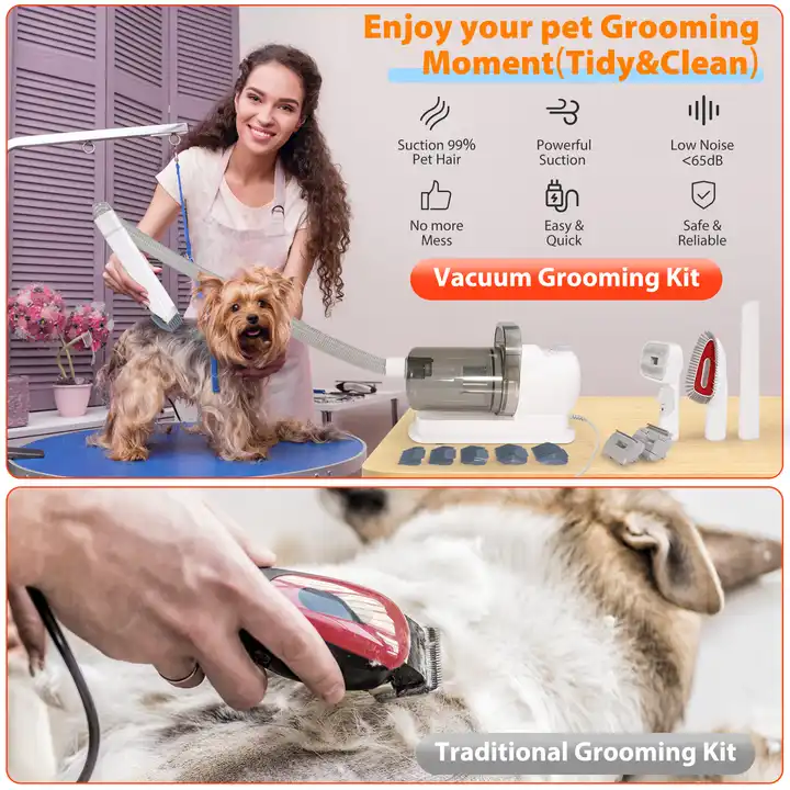 Hand Held Installation Professional Pet Cleaning Grooming Products Dog Cat Hair Vacuum Cleaner Kit
