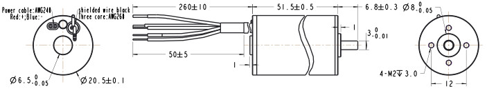 24V Brushless Pulse Motor 12000 Rpm 3 Second Maximum Overload Time
